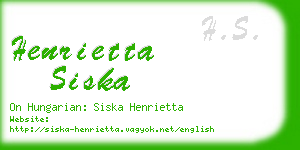 henrietta siska business card